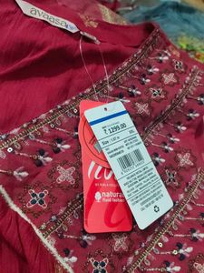 Beautiful Red Kurta with Golden Print