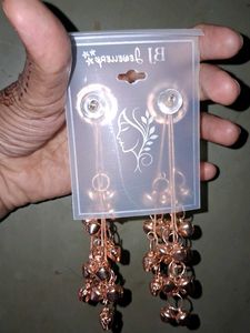 Charming Rose Gold Kashmiri Earrings
