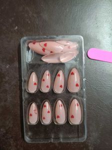Cute Heart False Nails