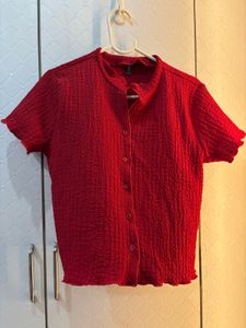 Ruby Crush Textured Top