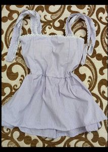 Cute Striped Sundress with Tie Straps