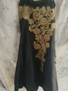 Black Lehenga with Gold Embroidery only lengha