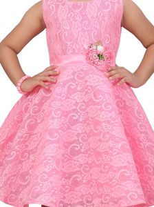 Aarika Pink Lace Fit & Flare Dress