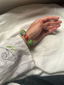 Boho Beaded Handmade Clay Bracelet ✨🌱💚