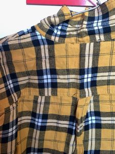 Forever 21 Yellow Plaid Crop Top