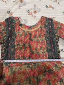 Floral party wear ethnic frock