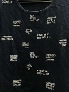 Dark Blue Graphic Print T-Shirt