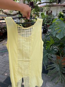 Past Yellow High Low Top