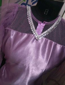 Elegant Lavender Silk Kurta duppata