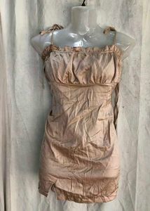 Satin Ruched Mini Dress
