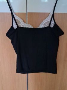 Lace Trim Cami Padded Top