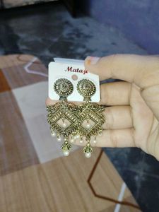 Antique Gold Jhumka Earrings