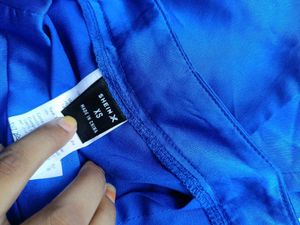 Shein X Blue V-Neck Top