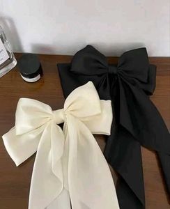 6 Bow Hair Clips - Black, White and more Set
