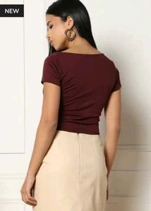 Shein Square Neck Short Sleeve Tshirt
