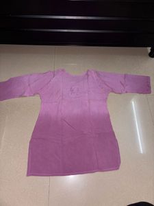 Ombre Embroidered Short Kurti