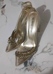 Elegant Crystal Embellished Heels