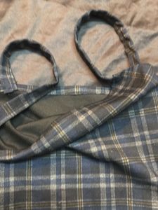 Blue Plaid Tank Top