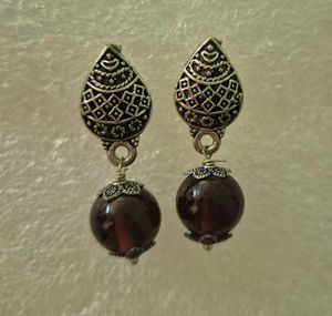 Elegant Drop Earrings with Stone - New