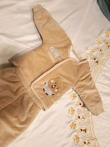 Cute Baby Velour Tracksuit Set