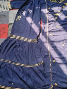 royal 💙 blue Elegant Kurta plazzo set