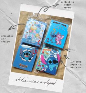 Cute Stitch Mini Notepads - 4 Designs