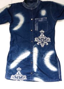 Stylish Blue Denim Kurta