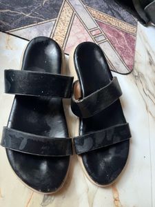 Chic Black Double Strap Sandals