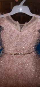 Preety peach baby frock