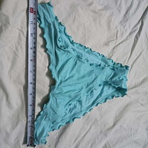 Aqua Blue⚛️ Ruffle Trim Thong Panty