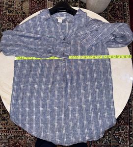 🇨🇳 imported Blue Plaid Tunic Shirt