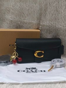 Coach Tabby Black 🖤 with cherry charm 🍒