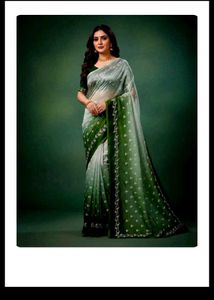 Green silk saree