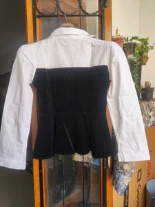 Black &amp; White Romper Set (S/M)