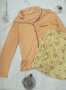 Zivame Knit Cotton Pyjama Set