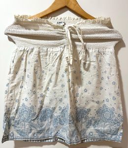 Boho White Floral Tube Top