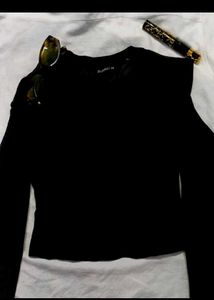 Chic Black Long Sleeve Top