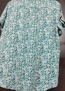 Sea Green Floral Shirt For Boy &amp; Men 40 Chest