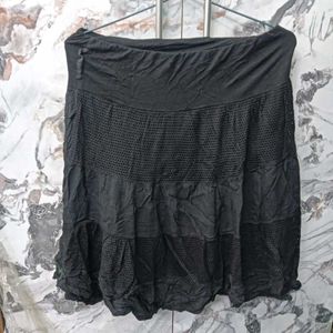 Black Tiered 34,36 👗 Mini Skirt