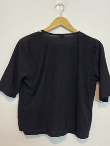 Black MESH Tee with Silver Detail