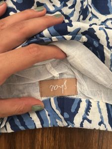 Blue Paisley Print Palazzo skirt