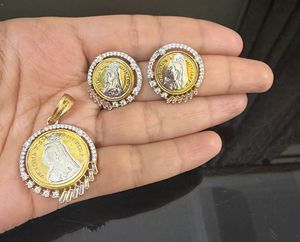 Victoria Coin Pendant &amp; Earrings Set