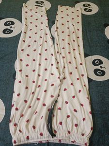 White Printed Lower For Women