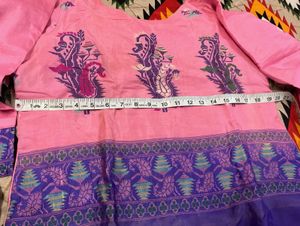 Summer Sale 🔥Pink Silk Cotton Blend Suit