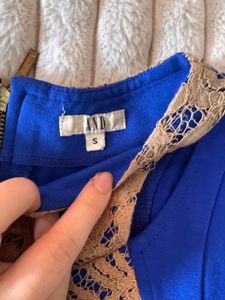 AND Blue Lace Sheath Dress