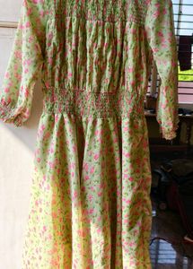 Floral Smocked Waist Dress