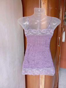 Purple Lace Trim Camisole