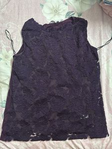 Elegant Purple Lace Top