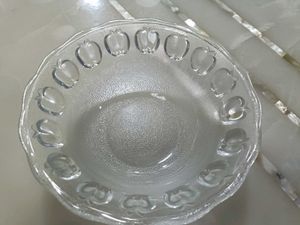 Clear Glass Apple Bowl set of 2 pc
