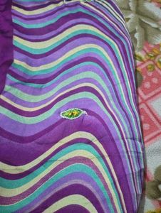 Vibrant Purple Abstract Print Saree